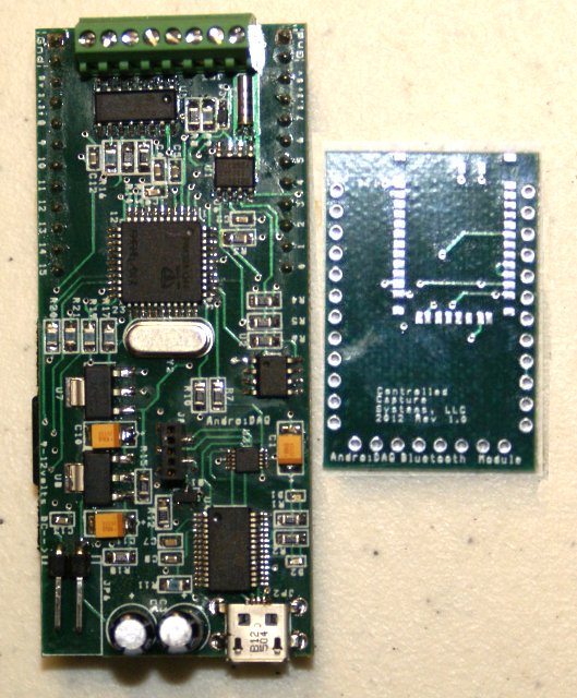 AndroiDAQ USB only,
                     includes bare Bluetooth radio board (radio is not included)